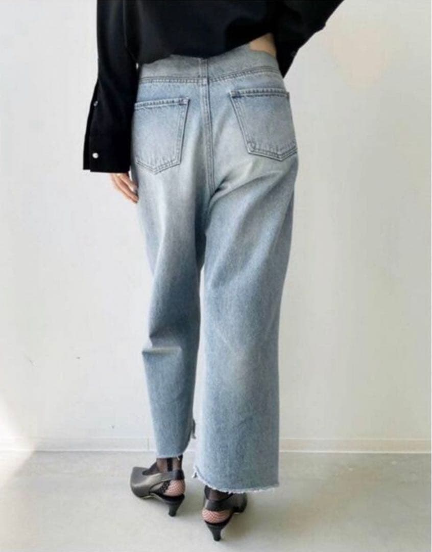 パンツ L'Appartement cropped wide denim 26