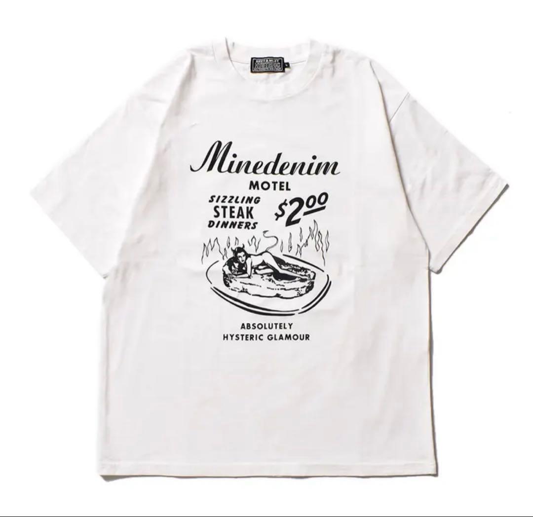 MINEDENIM × HYSTERIC GLAMOUR Tシャツ ホワイト　L
