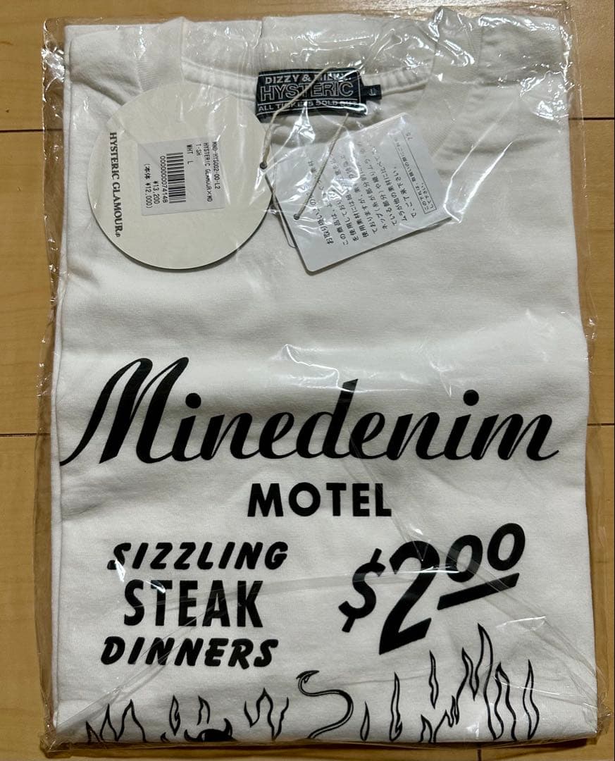 MINEDENIM × HYSTERIC GLAMOUR Tシャツ ホワイト　L