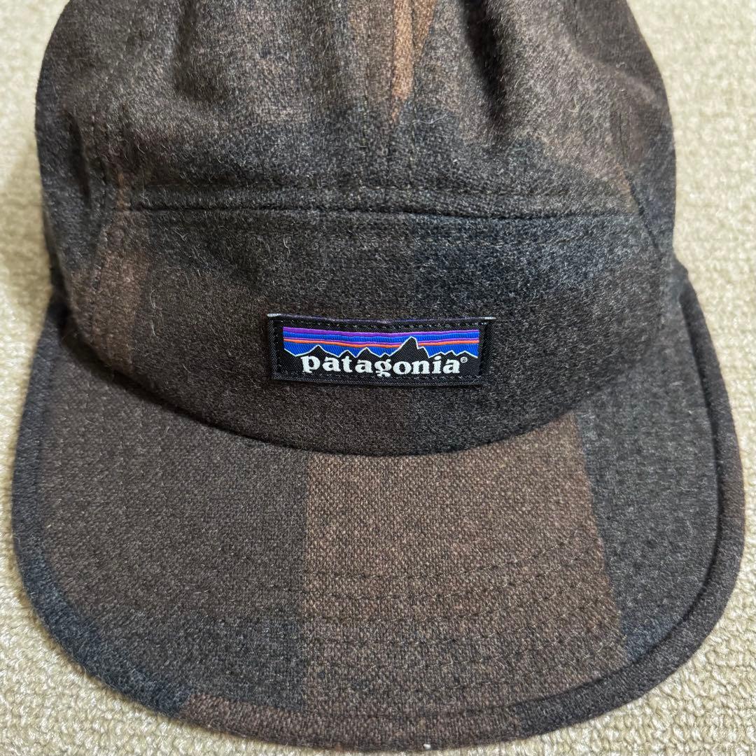 美品 Patagonia リサイクル ウール キャップ ブラウン