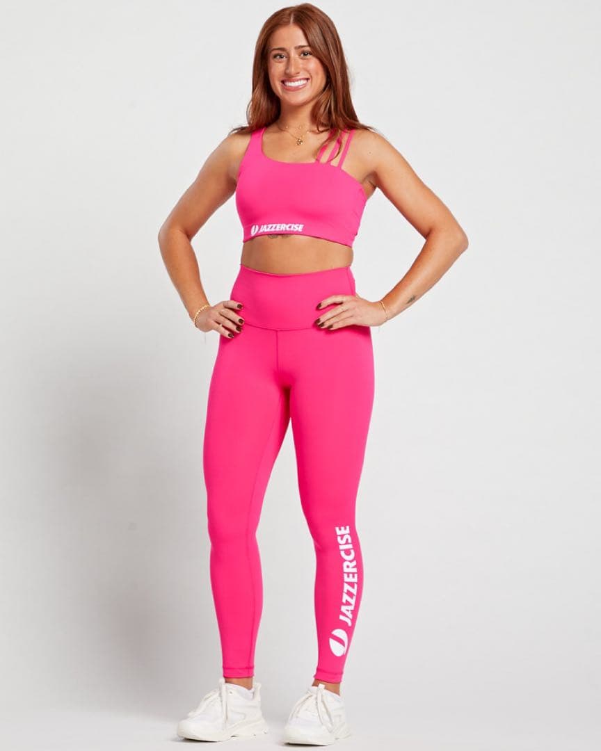 セール１０日までJAZZERCISE ハイウエスト ピンクタイツS　日本向ML