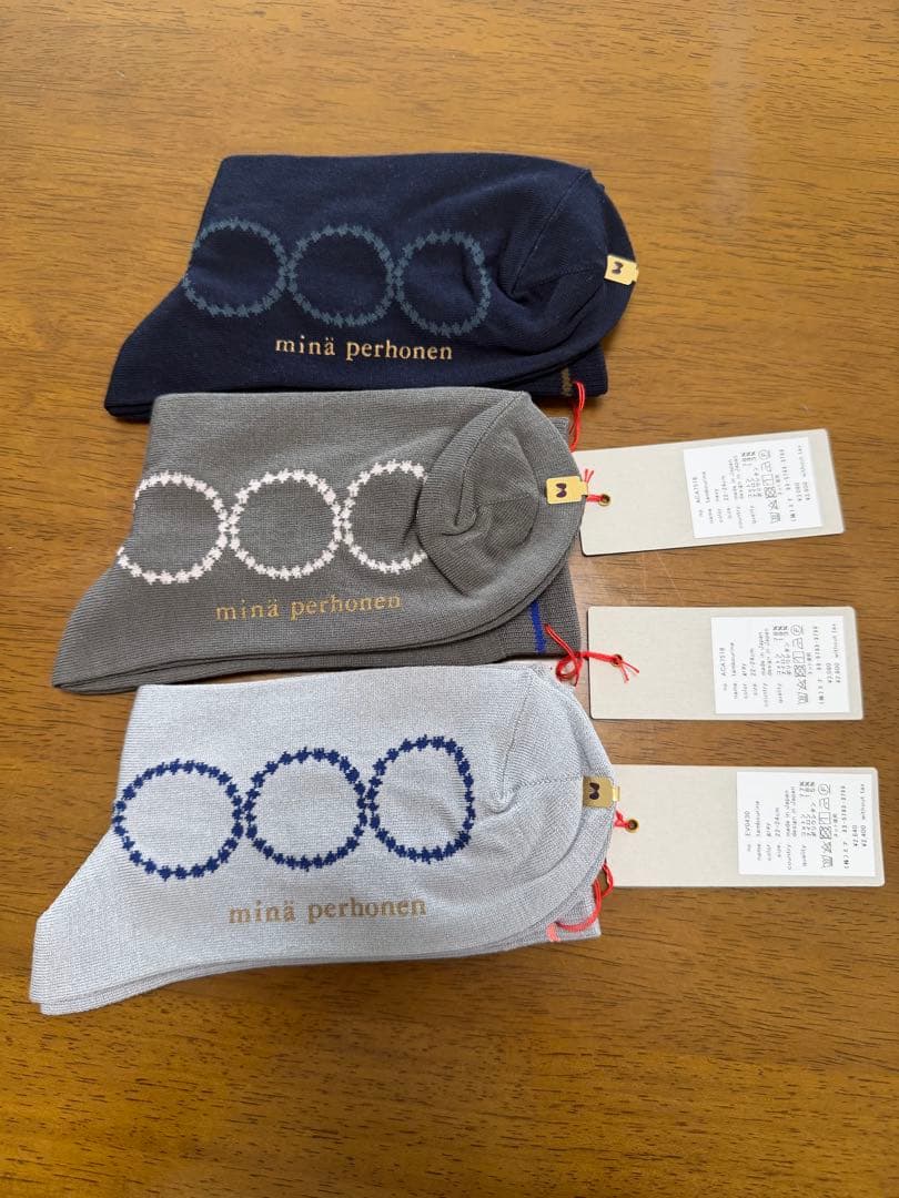 ミナペルホネン　ソックス　3足セット