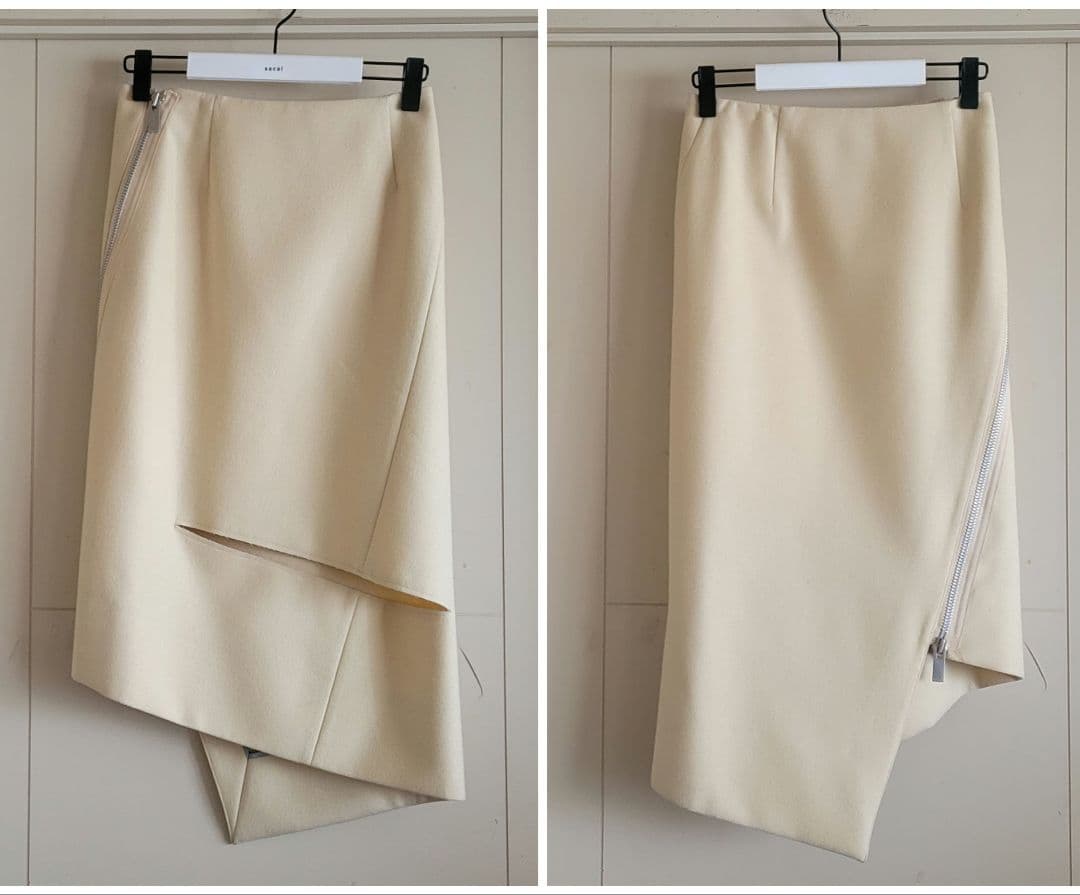 sacai 22AW WOOL MELTON SKIRT サイズ1
