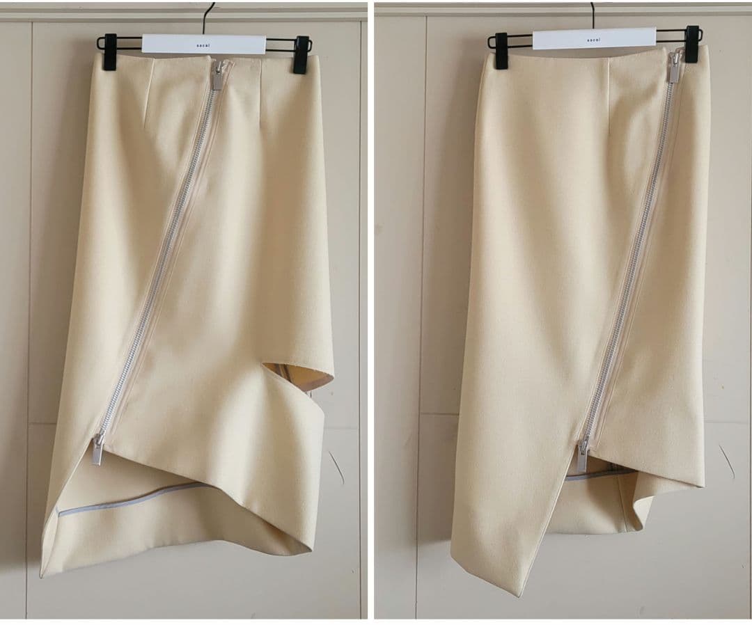 sacai 22AW WOOL MELTON SKIRT サイズ1