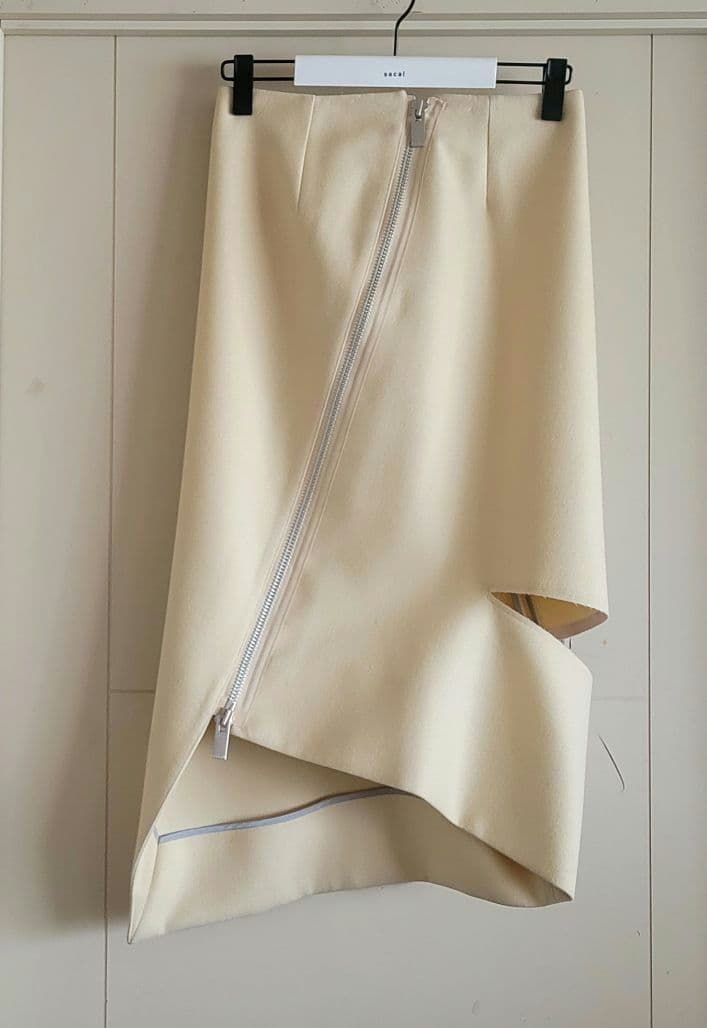 sacai 22AW WOOL MELTON SKIRT サイズ1