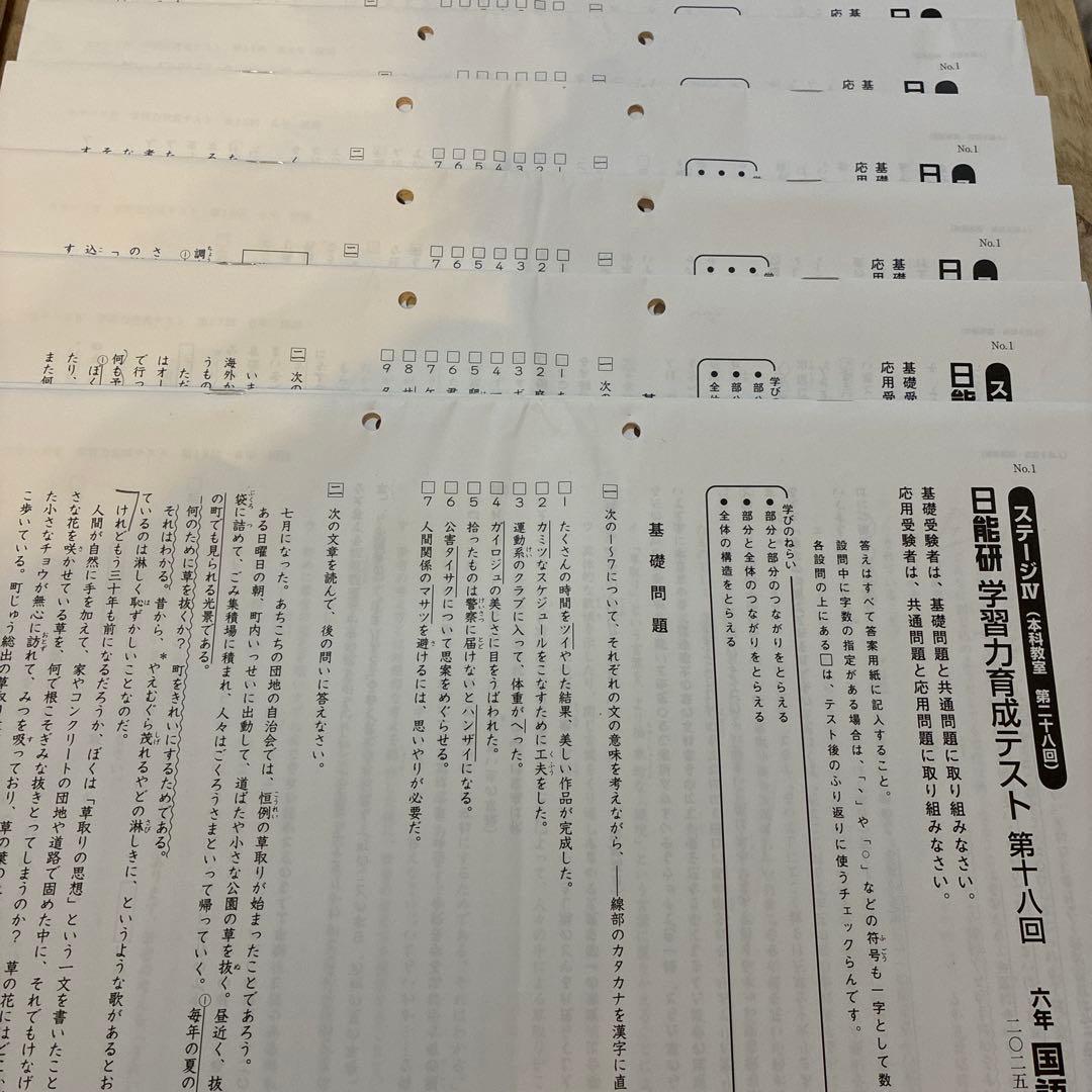 【最新版】 2025年日能研　6年　前期育成テスト17回フルセット