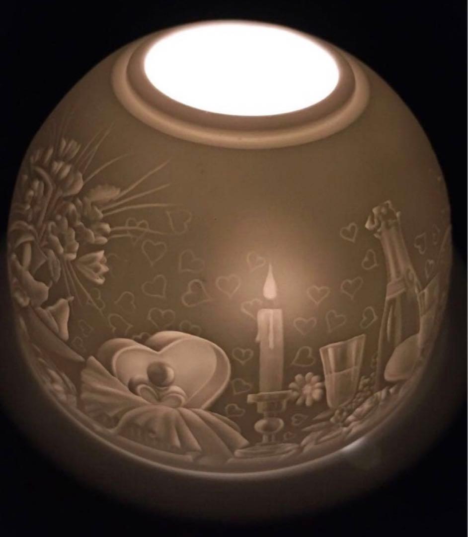 値下げlimogesフランス製￼磁器￼の天使ランプキャンドル付き￼ 美品レア物￼