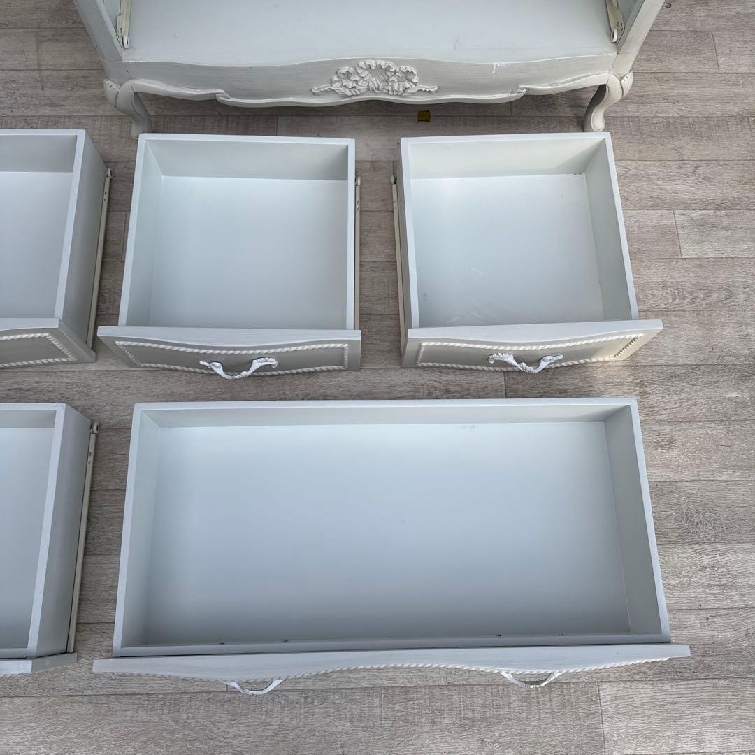 姫家具　チェスト　フレンチ　白家具　猫脚　アンティーク調　①