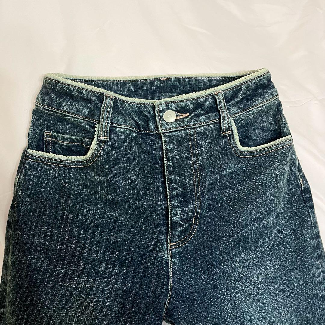 【24時間以内発送】andmary Heart stitch denim
