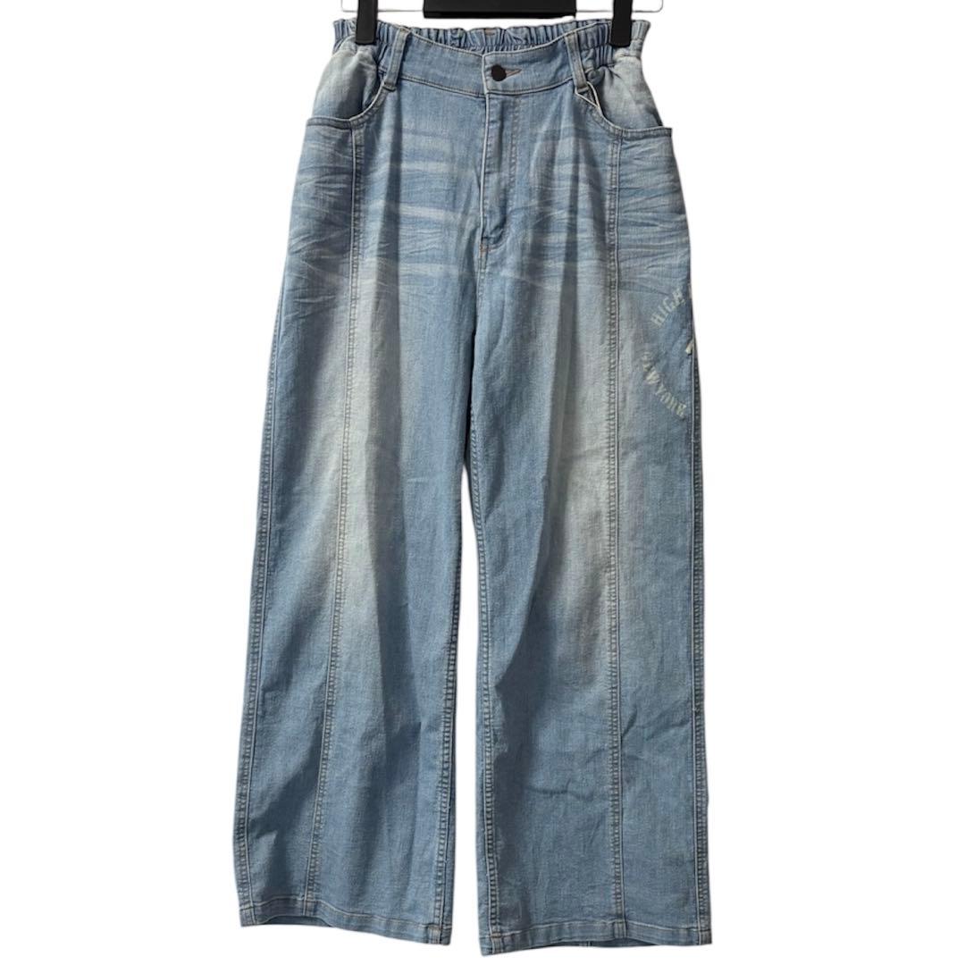 ラ*ん様 新品 AVIREX アヴィレックス ワイドデニムパンツ Mサイズ ジー