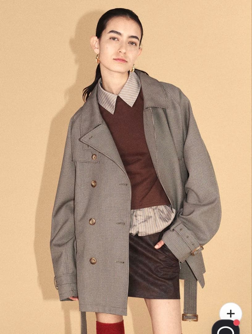 ジャケット・アウター Ameri Vintage DADDY MIDI TRENCH COAT