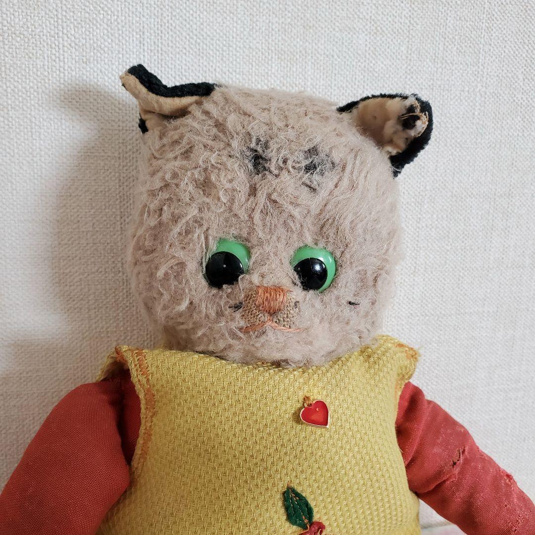 アンティークヴィンテージ　猫のぬいぐるみ　グーグリー　berg