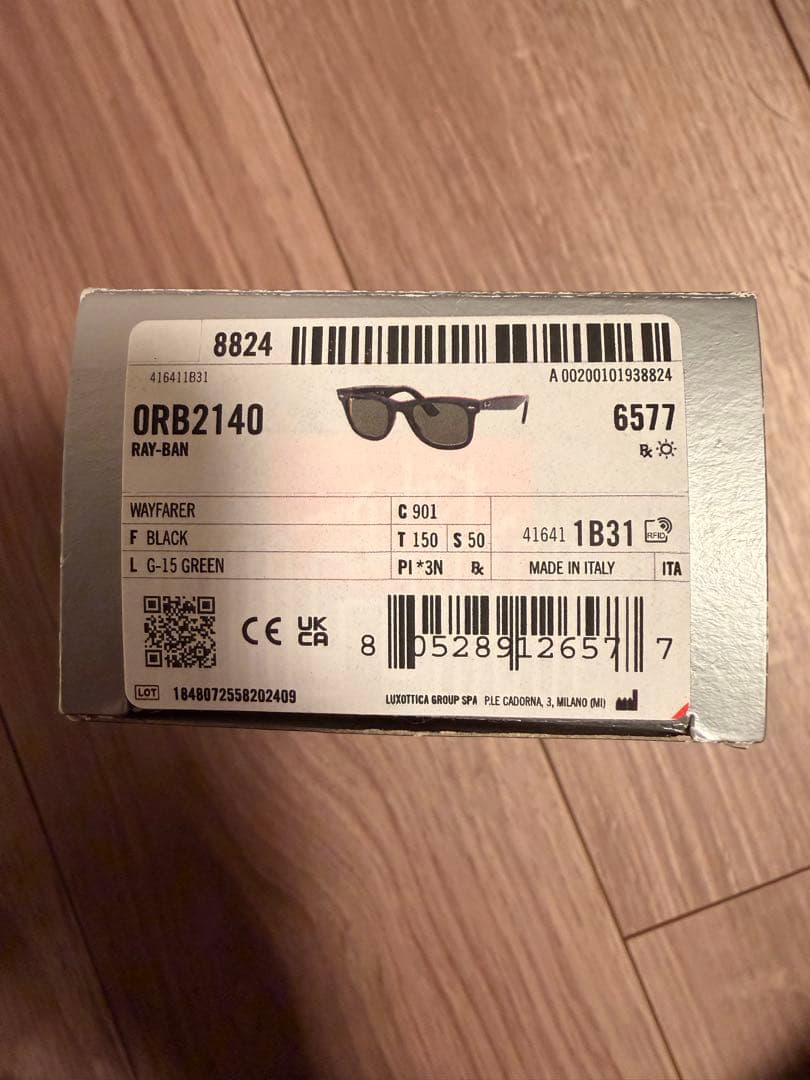 新品Ray-Banサングラス WAYFARER ORB2140 ブラック