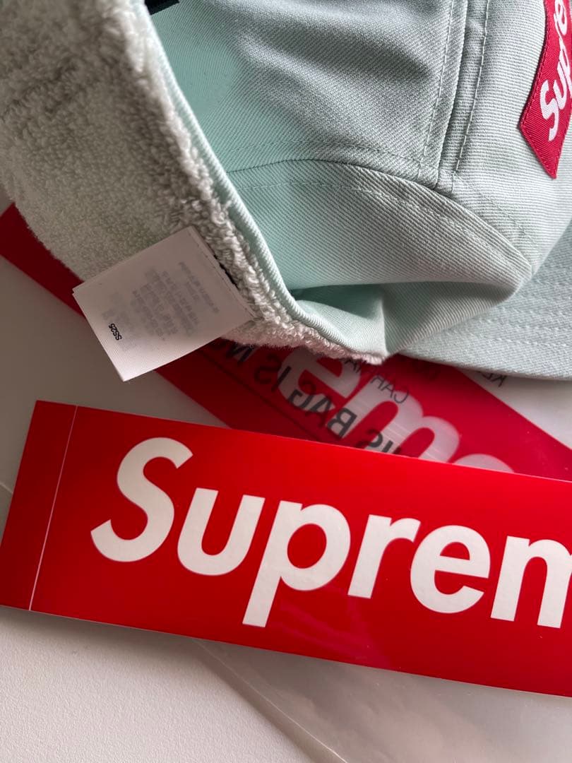 Supreme キャップ ミント ホワイト