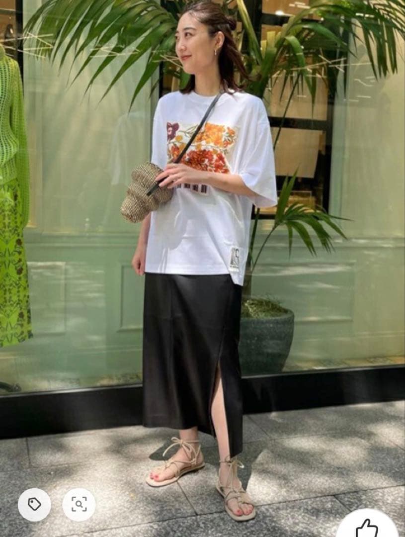 CABaN キャバン　スビンコットン パレルモプリントTシャツ S ホワイト