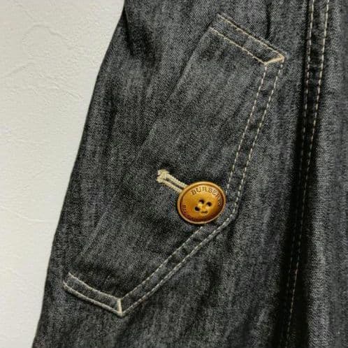 美品　バーバリーブルーレーベル　デニム　ノースリーブワンピース　ベルト付き　38
