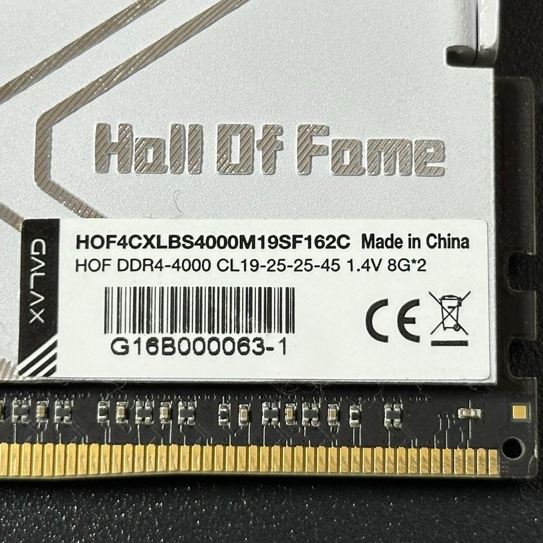 【動作保証】DDR4 4000 32GB(8GB×4枚) HOF 196