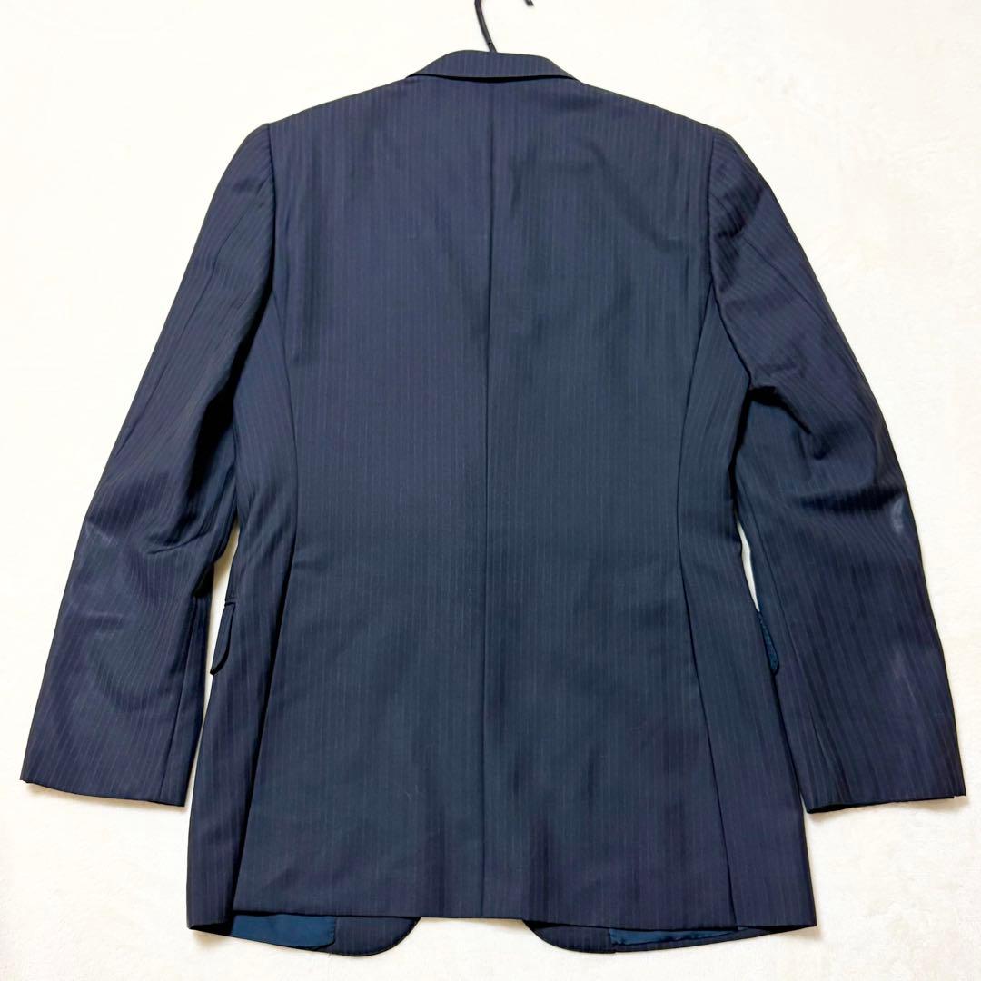 美品✨GUCCI グッチ テーラードジャケット 44R ブラック ストライプ