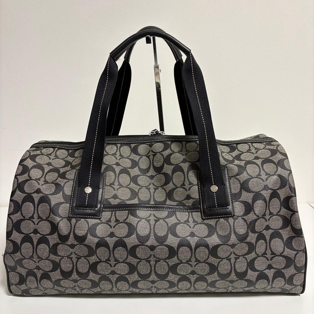 極美品 COACH コーチ 2way ボストンバッグ シグネチャー PVC
