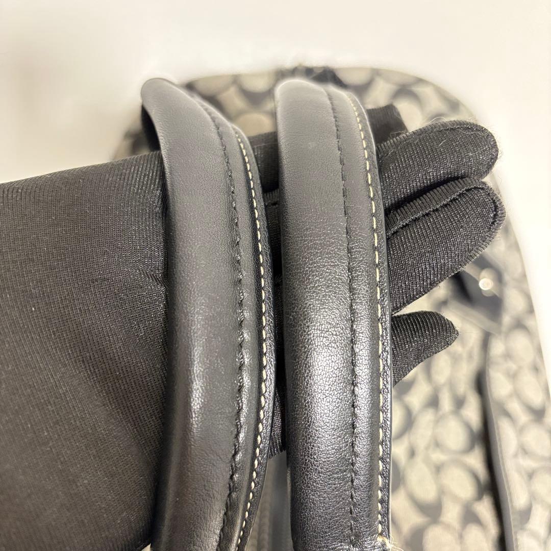 極美品 COACH コーチ 2way ボストンバッグ シグネチャー PVC