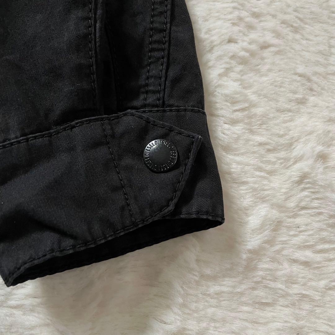 DIESEL ♡ 美品 ビーズ装飾 ミリタリージャケット ブラック（実寸M相当）