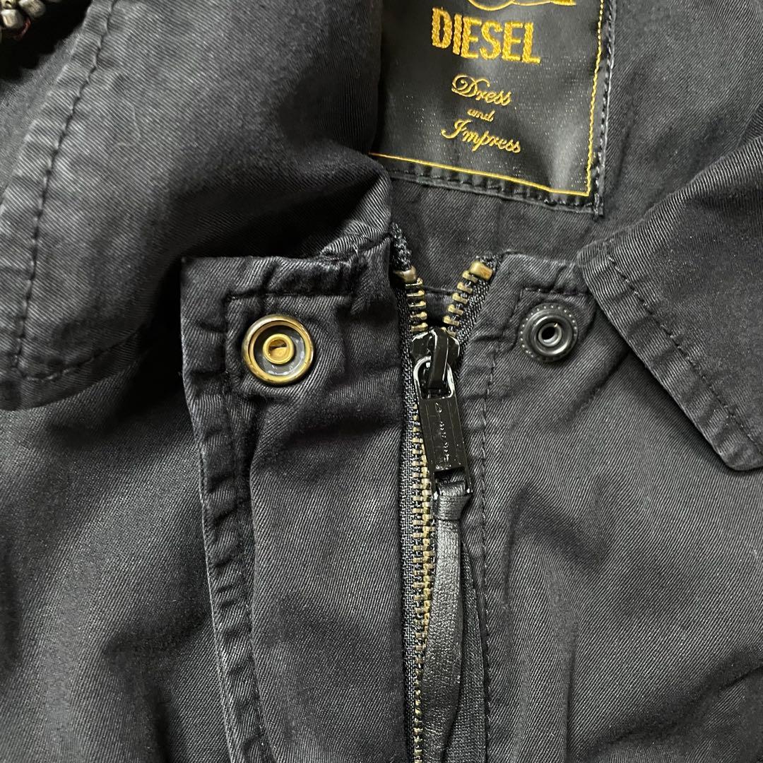 DIESEL ♡ 美品 ビーズ装飾 ミリタリージャケット ブラック（実寸M相当）