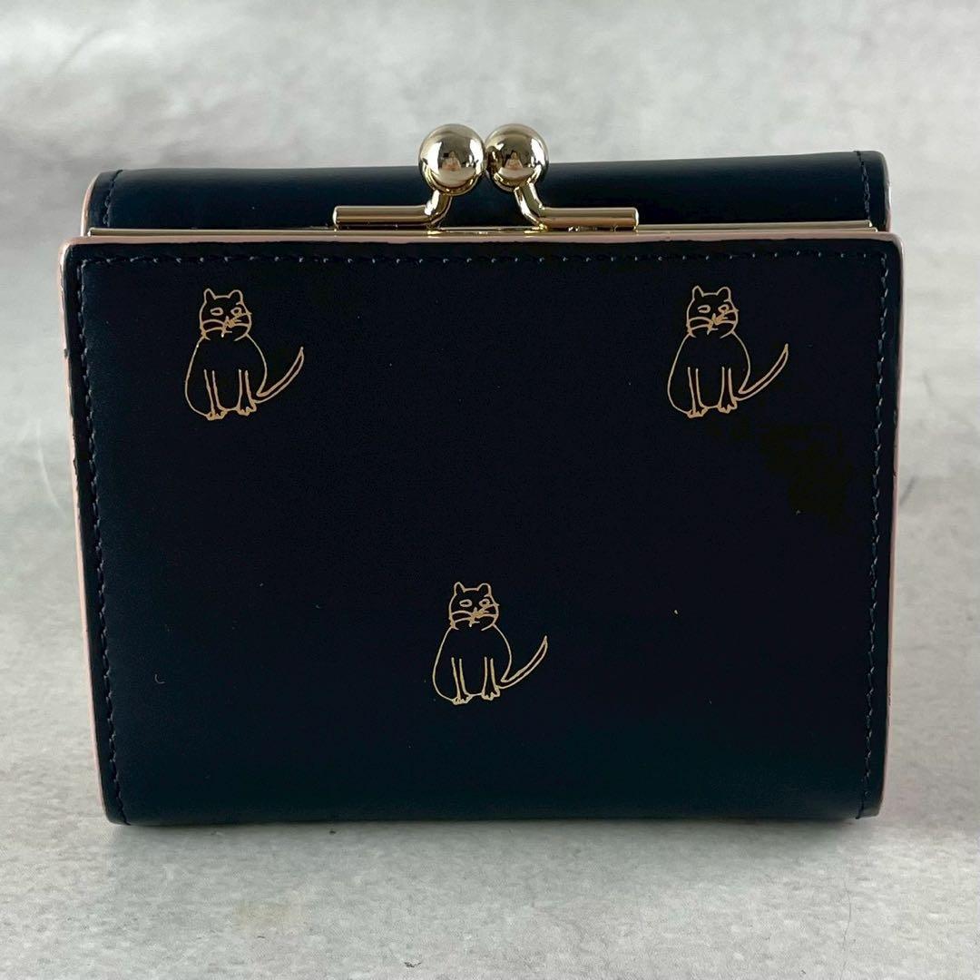 Paul Smithポールスミス がま口キャットドゥードル3つ折り財布ミニ財布猫