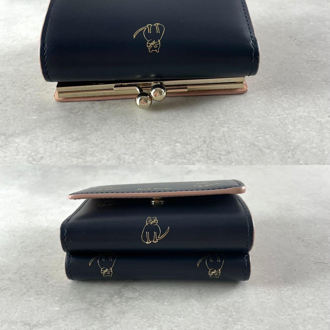 Paul Smithポールスミス がま口キャットドゥードル3つ折り財布ミニ財布猫