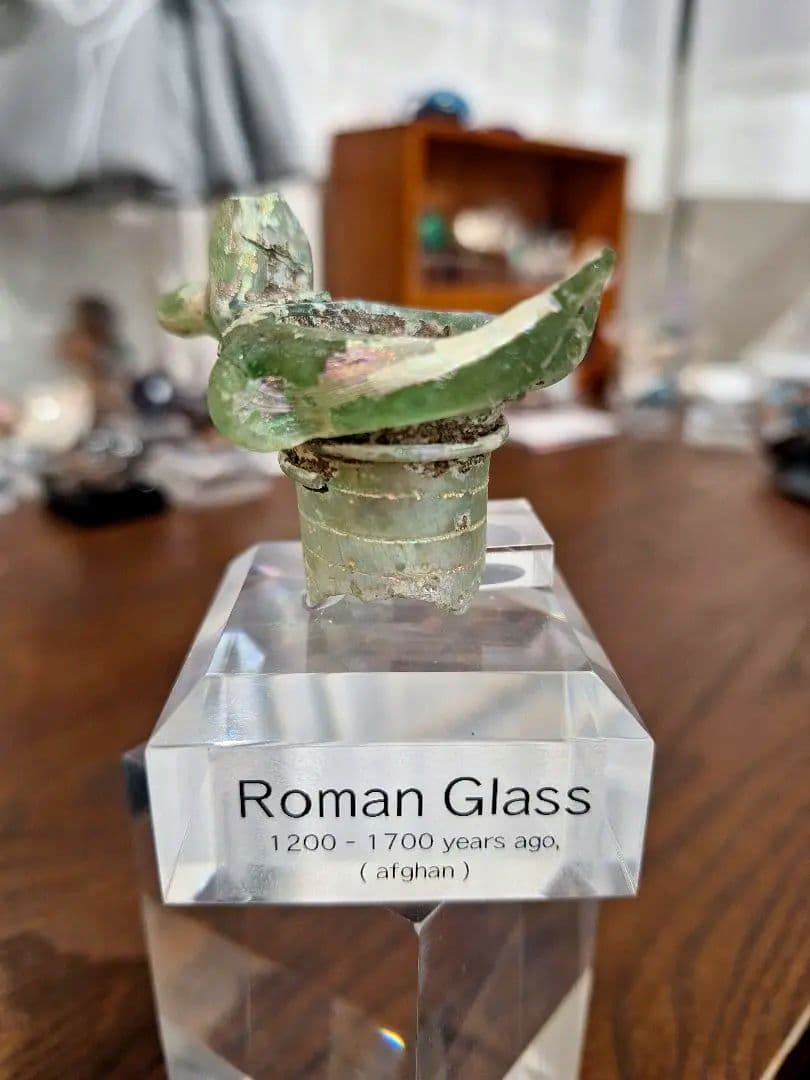 ローマンガラス 1200-1700年前 銀化ガラス 標本