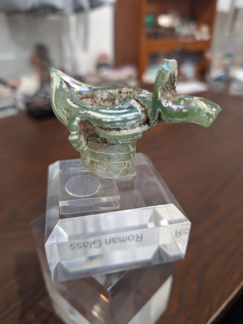 ローマンガラス 1200-1700年前 銀化ガラス 標本
