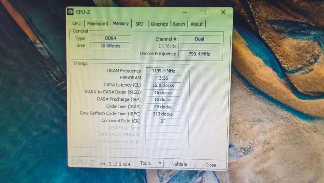 DDR4 8GBx2枚 16GB pc4-2400 動作確認済み ②