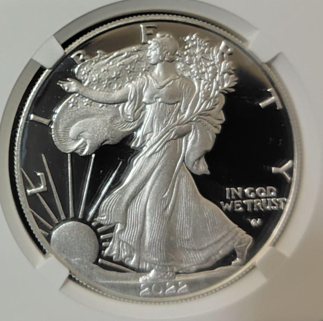 初日発行 最高鑑定 2022年 アメリカ イーグル 銀貨 NGC PF70 UC