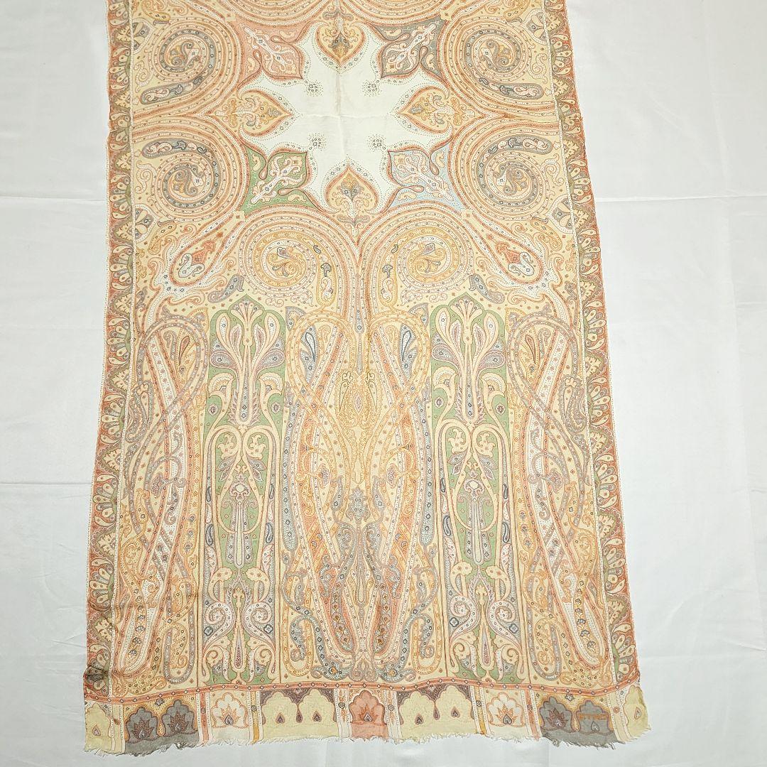 ★ETRO★ ストール シフォン ペイズリー柄 シルク オレンジ.