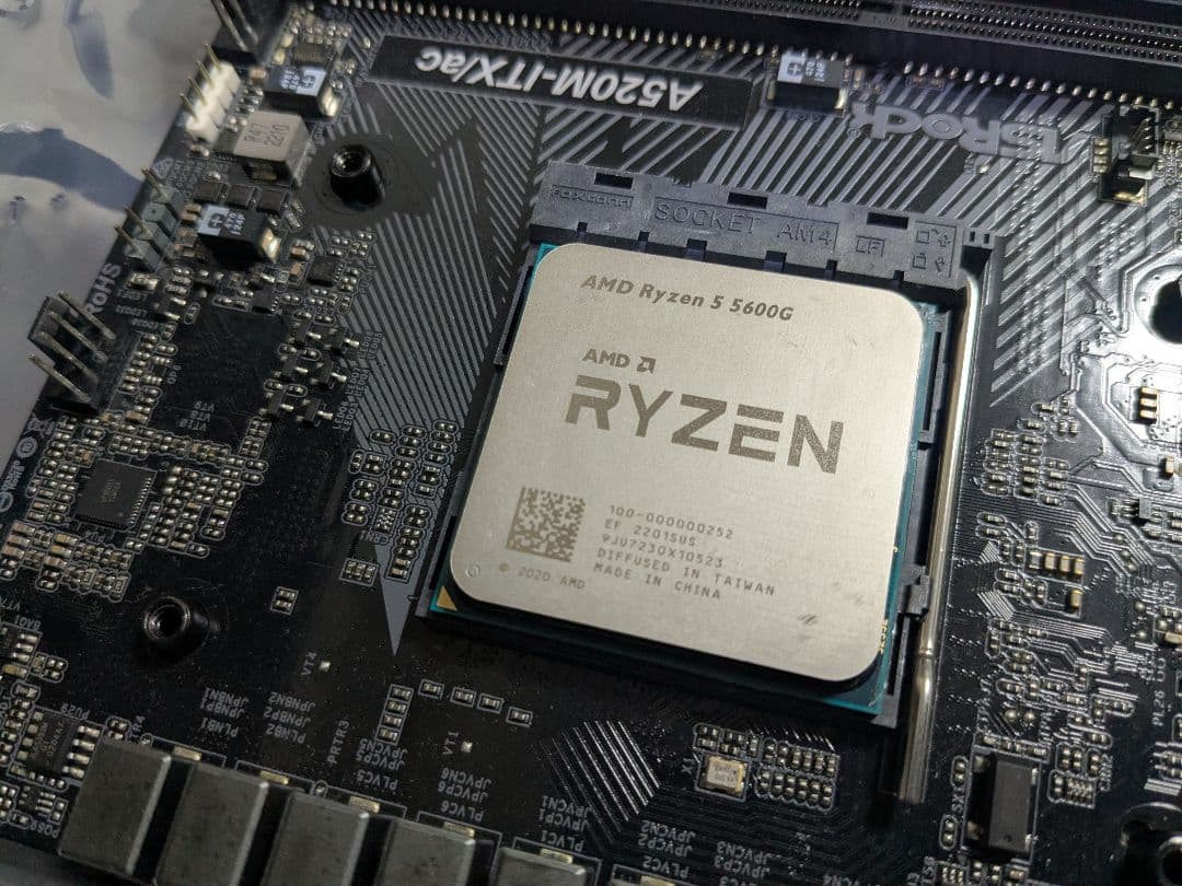 【動作確認済み+箱有】Ryzen 5 5600G mini-itxマザボセット