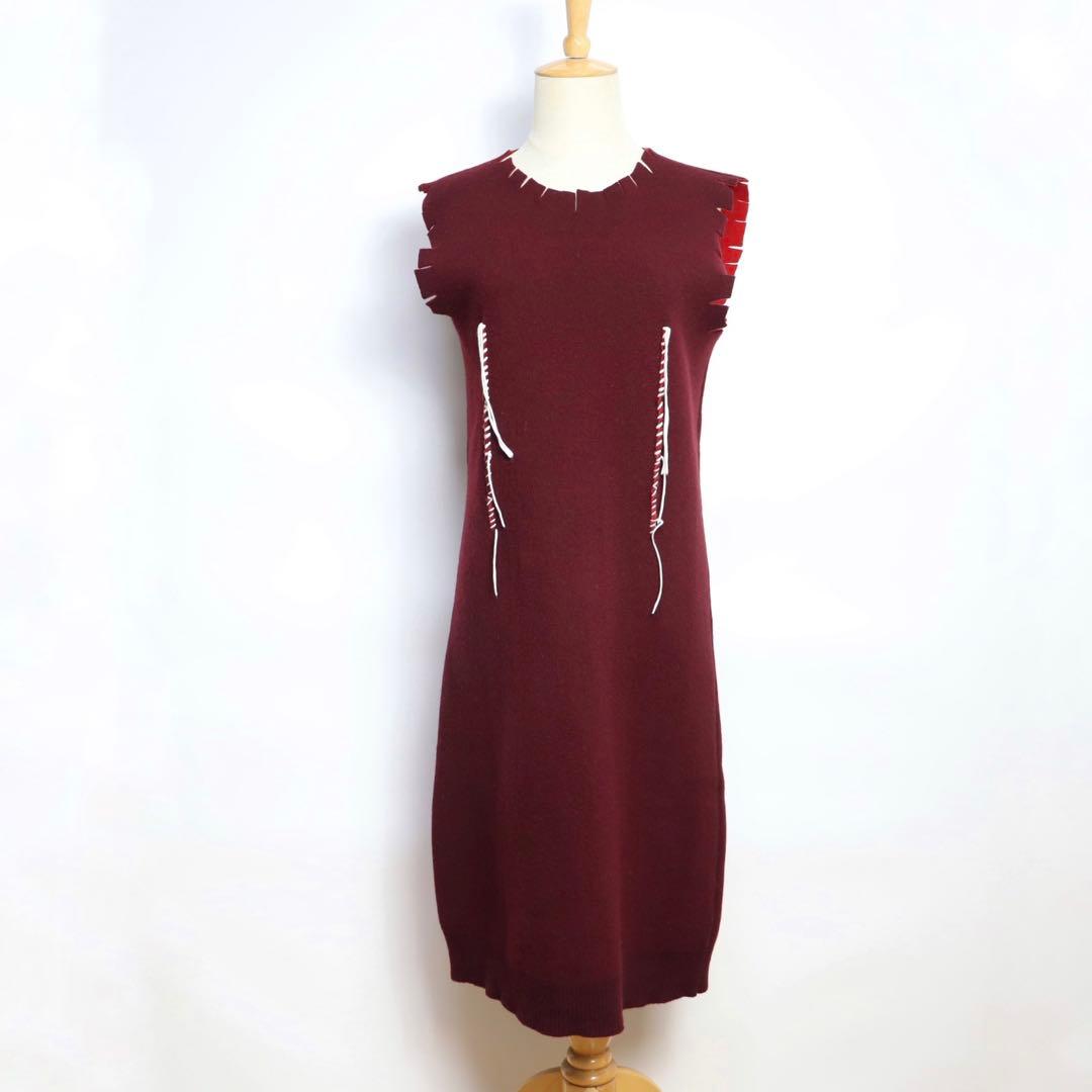 マルタンマルジェラ　MARGIELA ウール　デザイン　ワンピース　ドレスニット