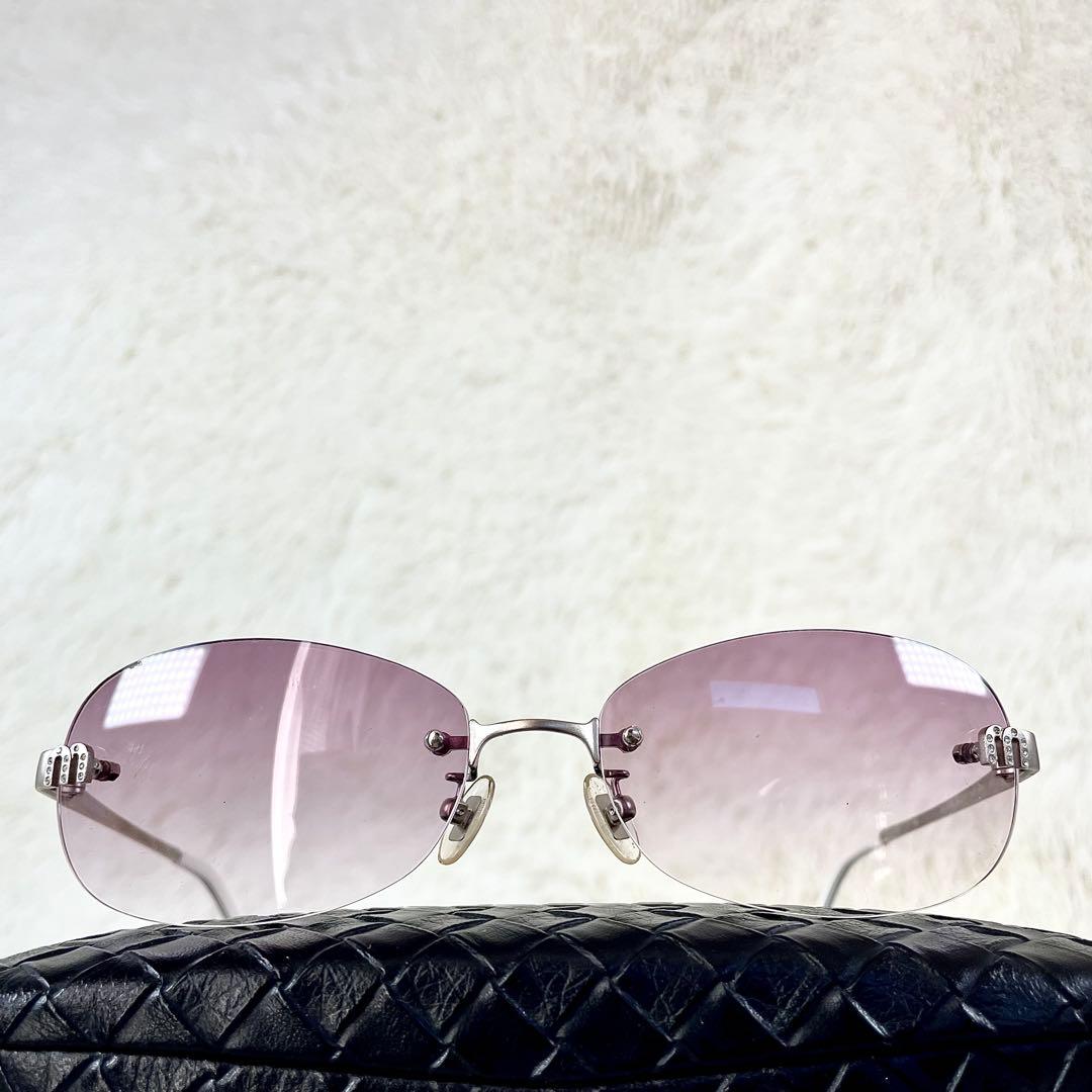 美品　miu miu　サングラス　SMU63G　パープルレンズ　シルバーテンプル