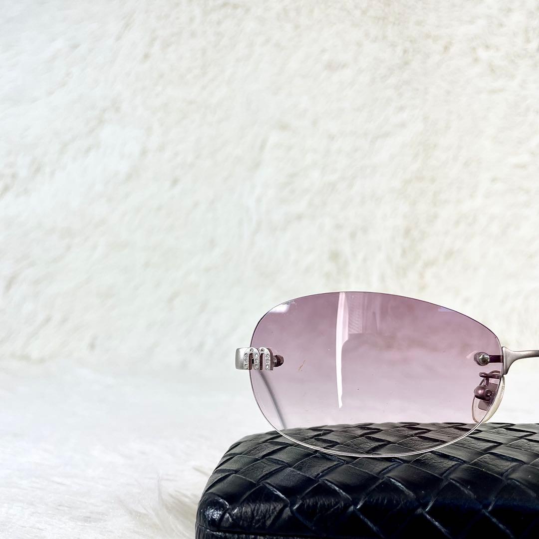 美品　miu miu　サングラス　SMU63G　パープルレンズ　シルバーテンプル
