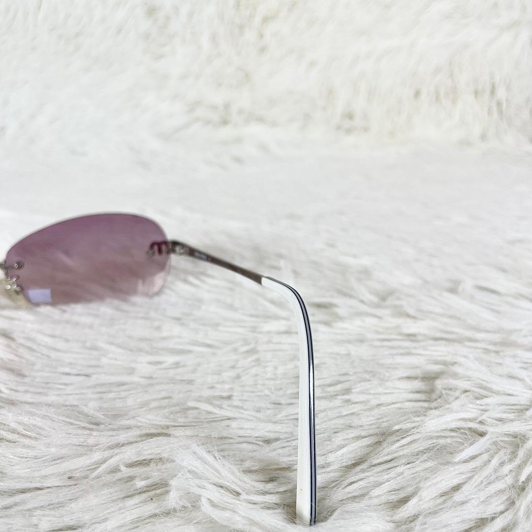 美品　miu miu　サングラス　SMU63G　パープルレンズ　シルバーテンプル