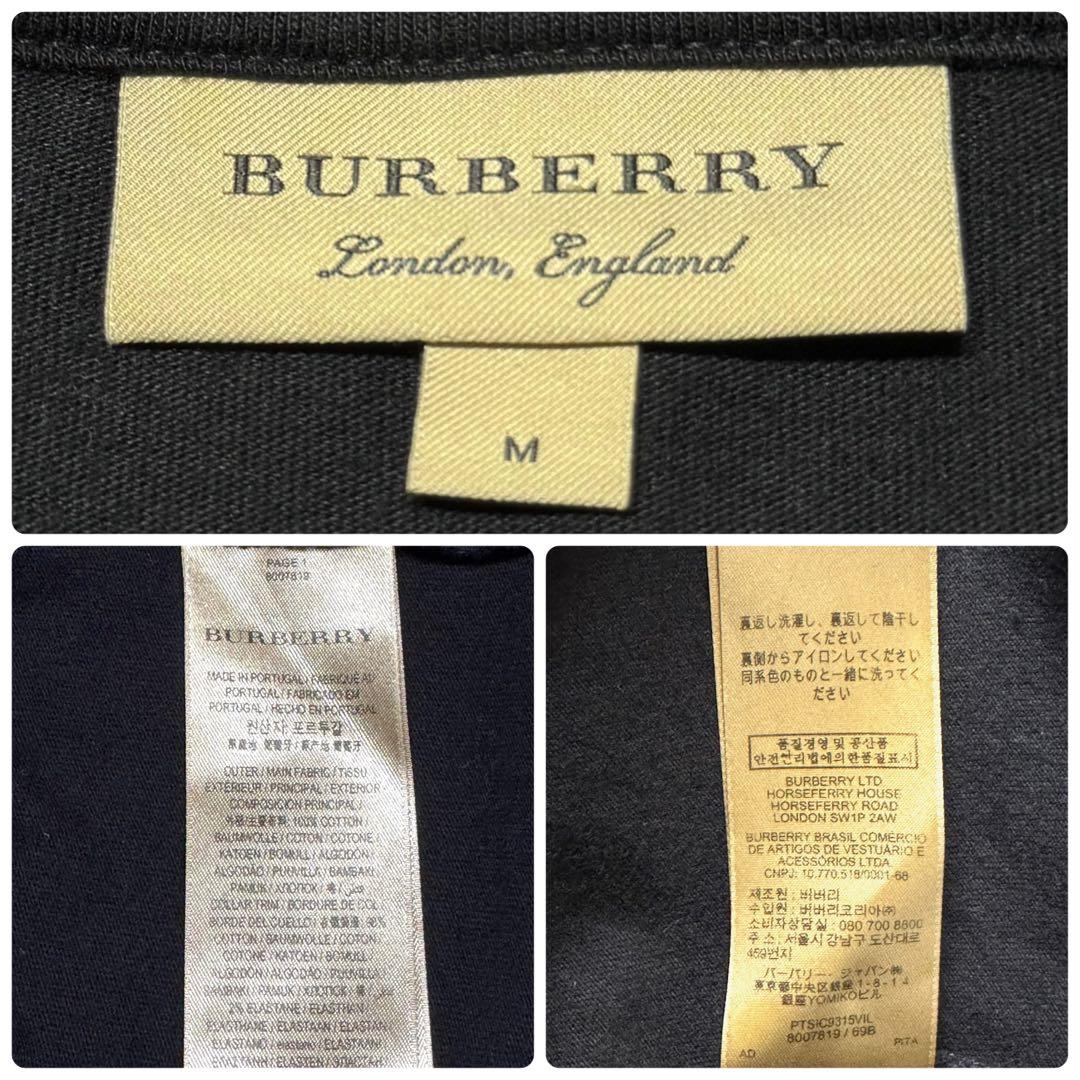 3939【未使用級・極美品】ポルトガル製 バーバリー ノバチェックロゴ Tシャツ