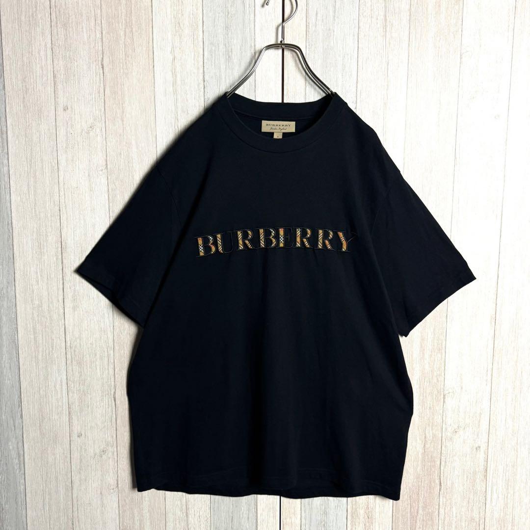 3939【未使用級・極美品】ポルトガル製 バーバリー ノバチェックロゴ Tシャツ