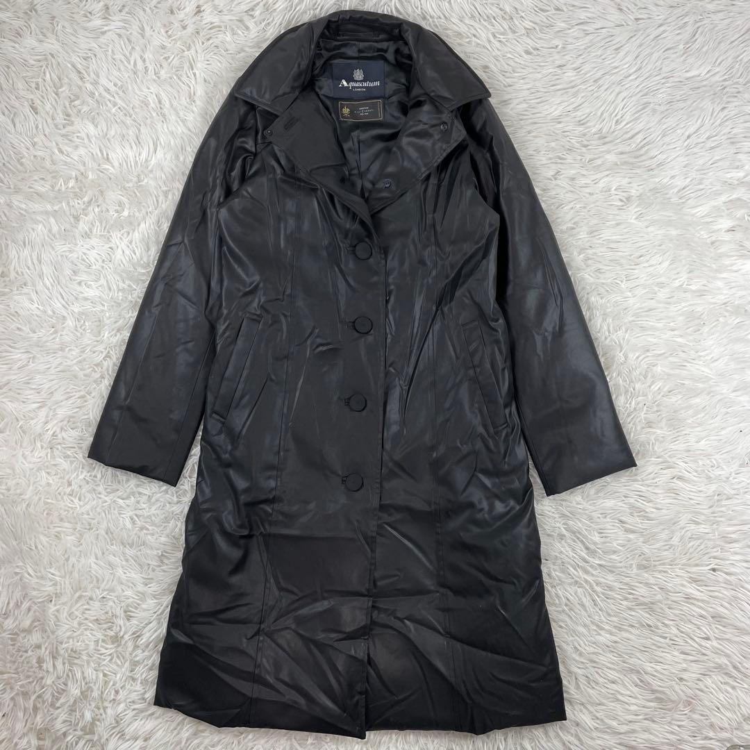 Aquascutum×CERRUTI別注 ダウンロングコート　ブラック　M相当