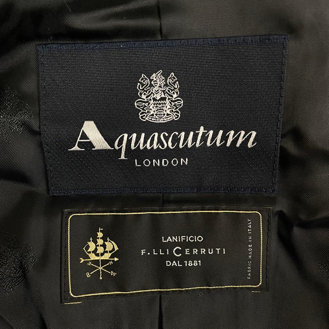 Aquascutum×CERRUTI別注 ダウンロングコート　ブラック　M相当