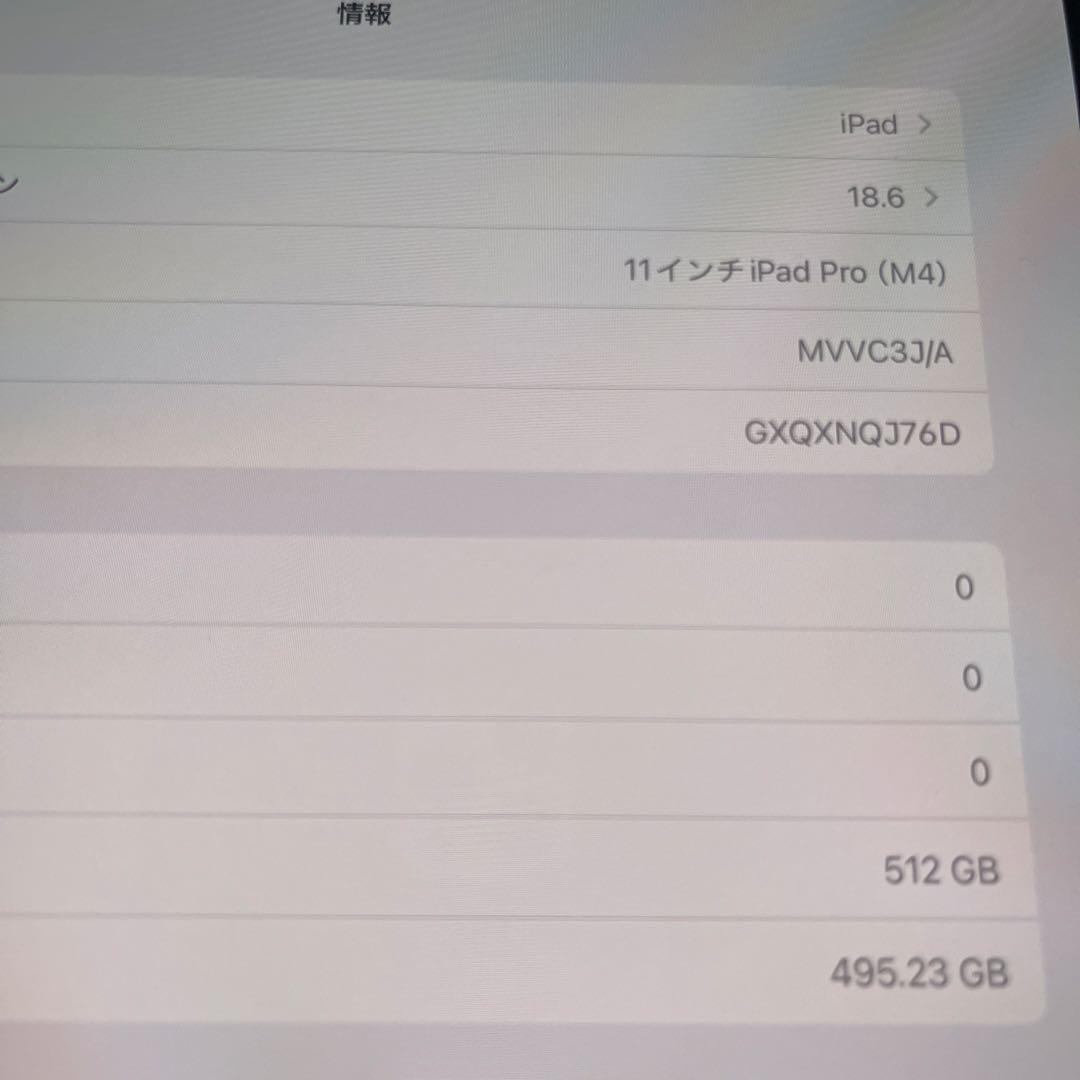 Apple iPad Pro 11インチ (M4) 512GB
