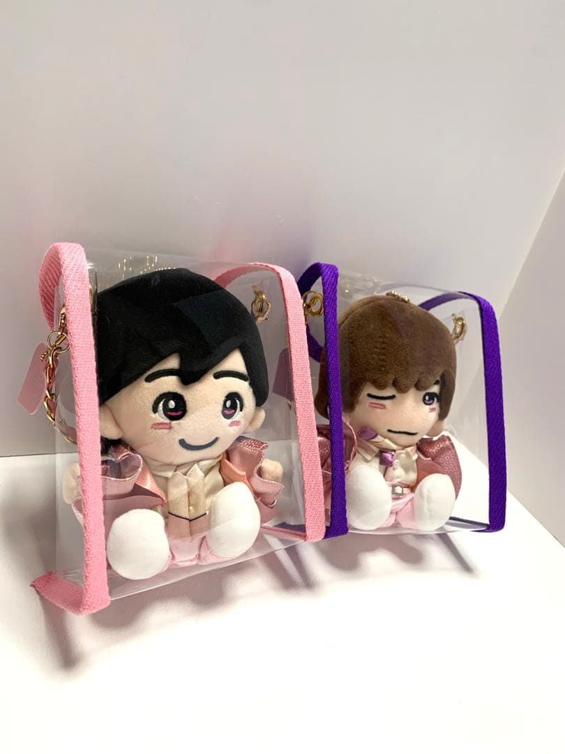 ぐうちゃん気軽にコメントしてください　ちびぬいポーチピンク紫　おけんとさま