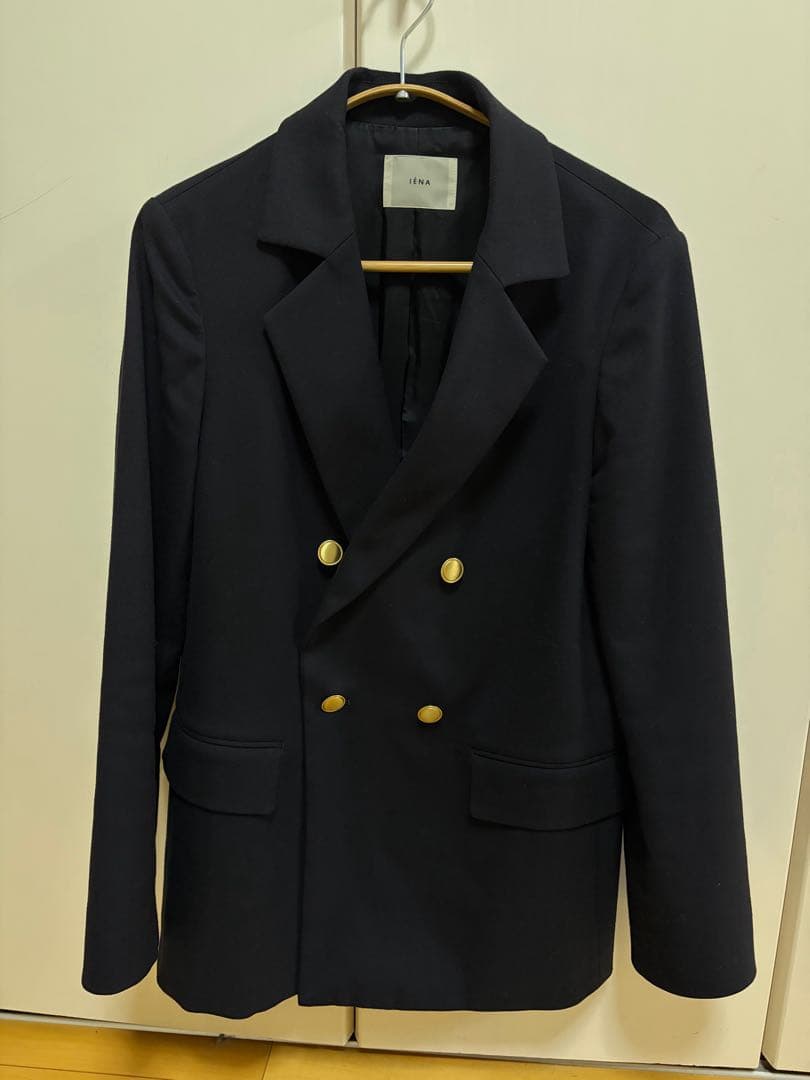 【美品】IENA T/Rツイル ダブルブレストジャケット