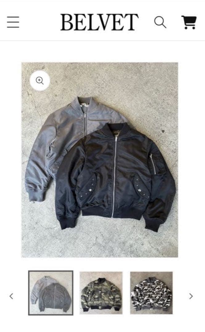 ジャケット・アウター BELVET camo reversible ma1 jacket