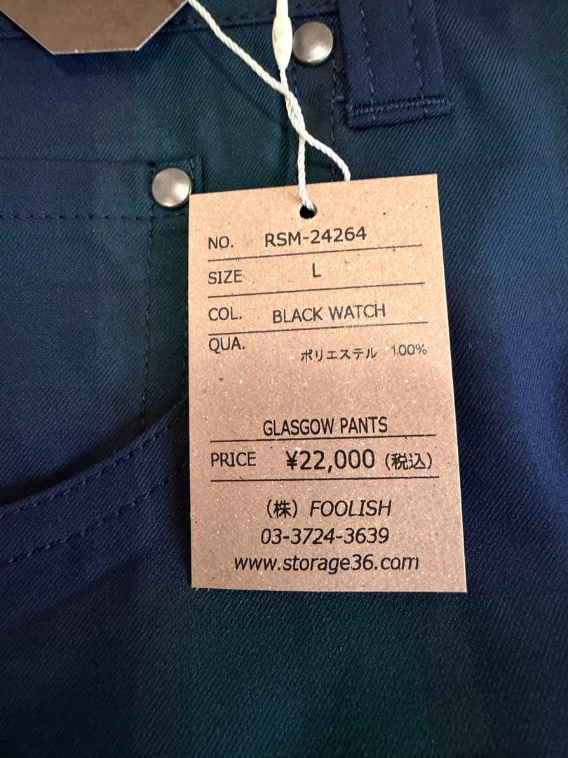 ま*や様 新品正規品【ROUGH&SWELL/L】GLASGOW PANTS パ