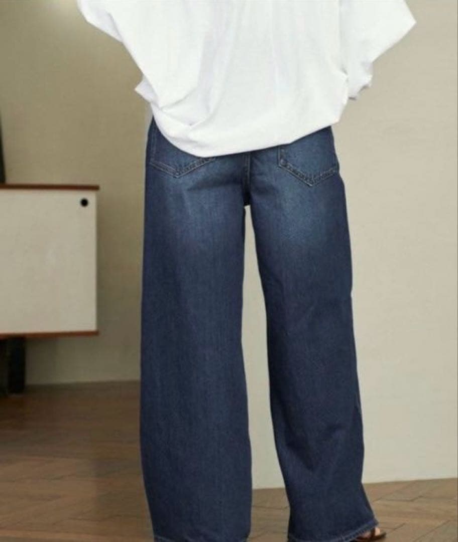 Plage WEB限定 R'IAM SUPER LOOSE デニム ネイビー34