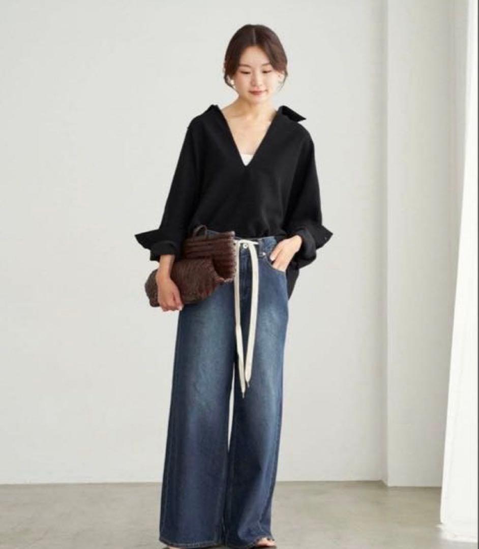 Plage WEB限定 R'IAM SUPER LOOSE デニム ネイビー34