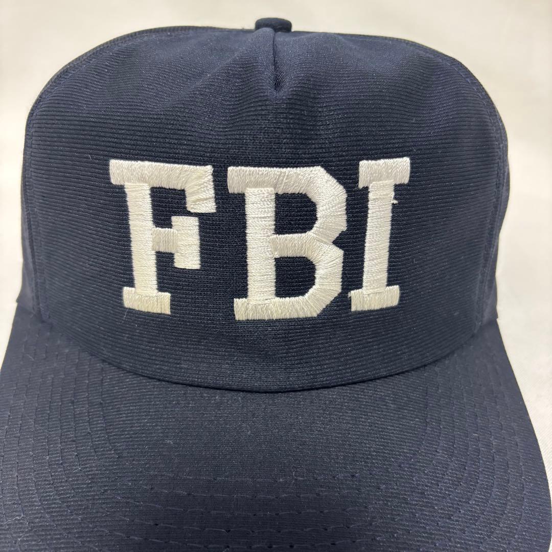 デッドストック FBI キャップ アメリカ製 USA製 ビンテージ 帽子 黒
